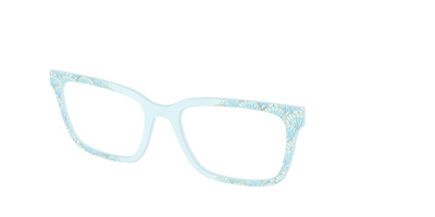 The Aquamarine Shells Shimmer with Gold Foil - Angle Top Thumbnail - Pair Eyewear
