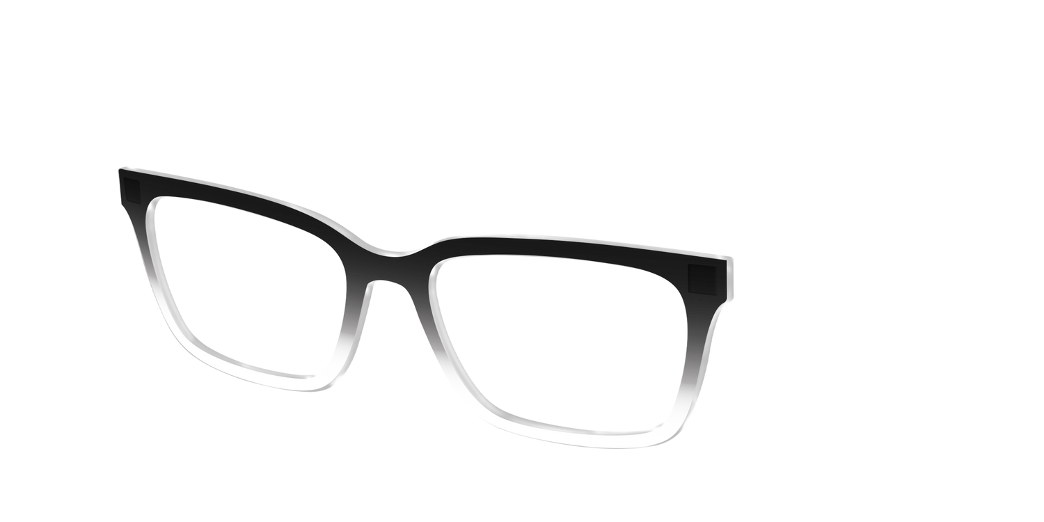 The Black Gradient Crystal - Angle Top Image - Pair Eyewear