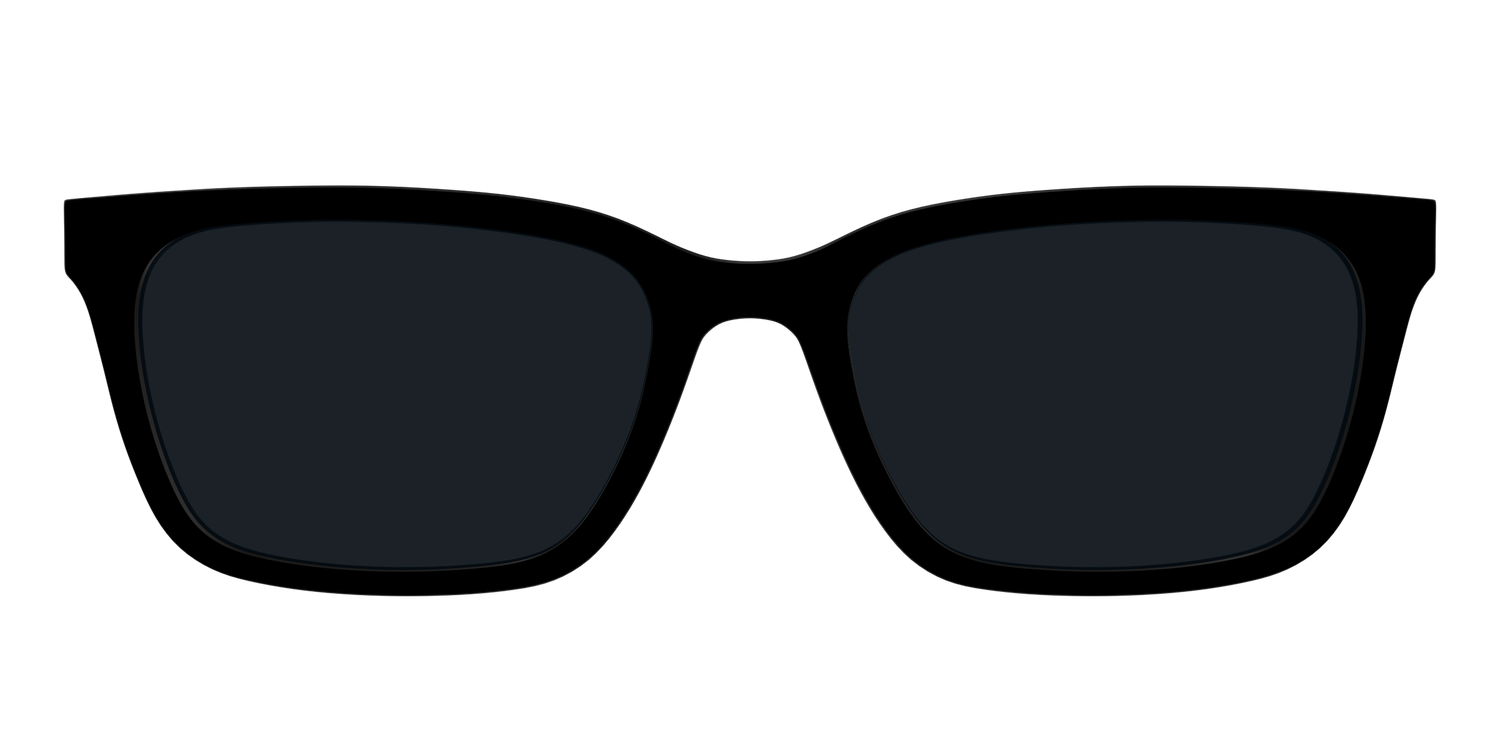 The Non-Polarized Black Sun Top - Front Top Image - Pair Eyewear