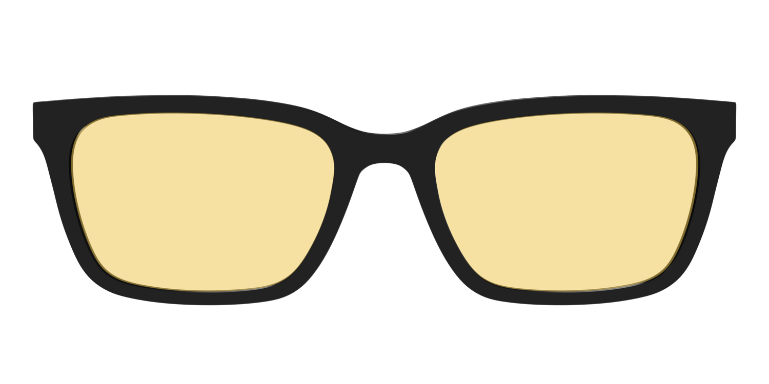 The Black With Citrine Yellow Lens - Front Top Image - Pair Eyewear