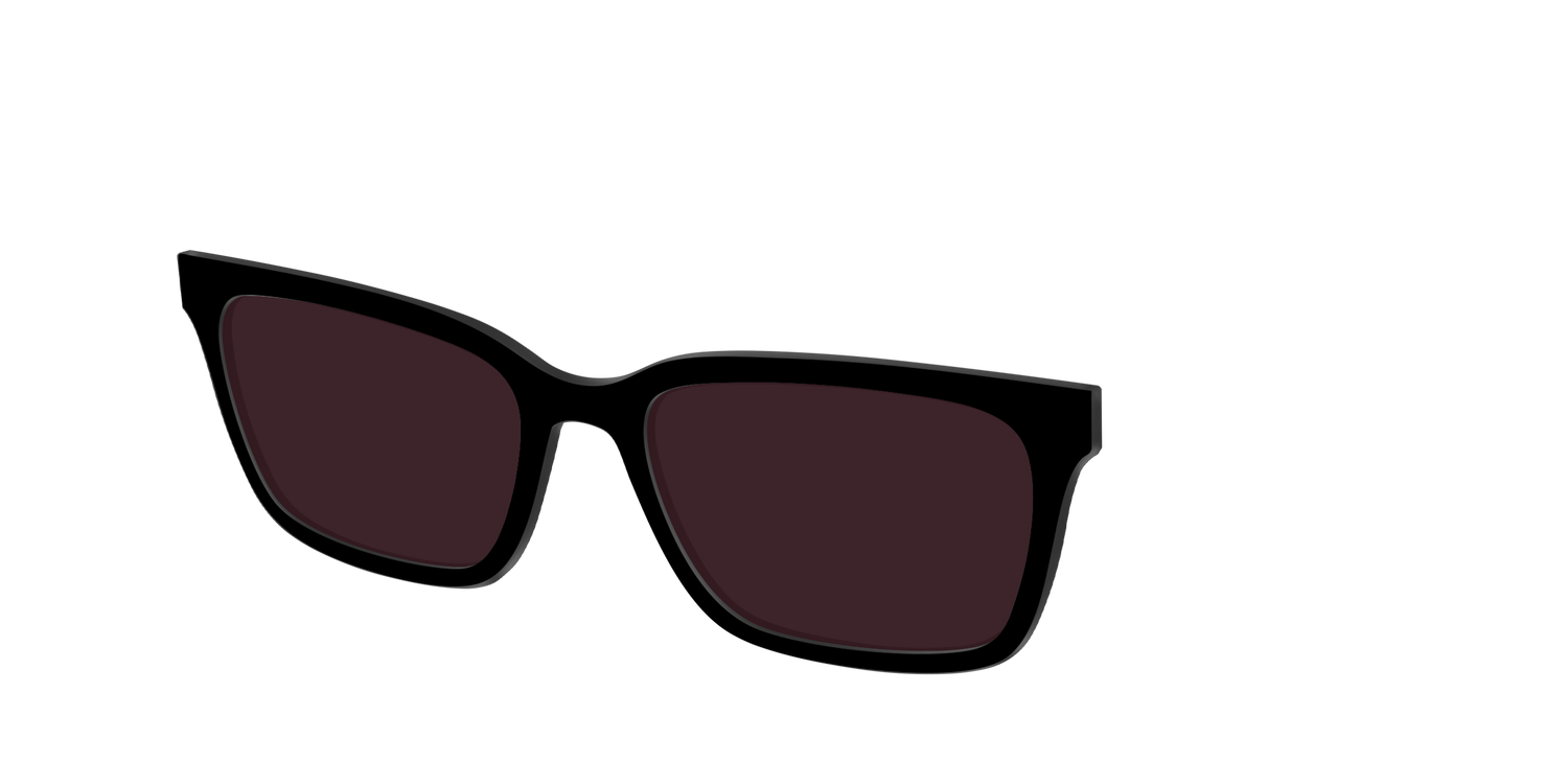 The Black with Water Lens - Angle Top Image - Pair Eyewear