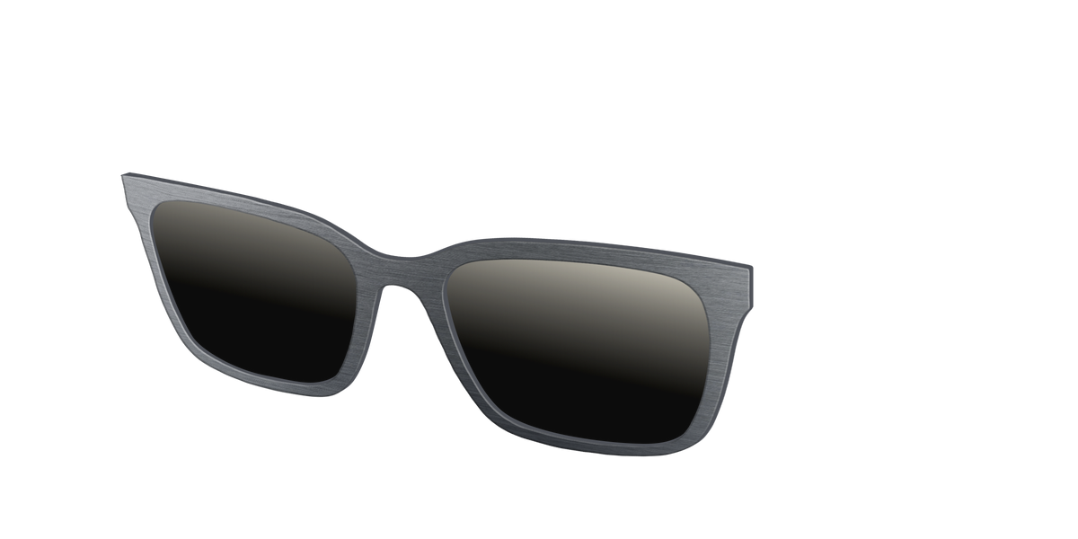 The Polarized Brushed Nickel Sun Top - Angle Top Image - Pair Eyewear
