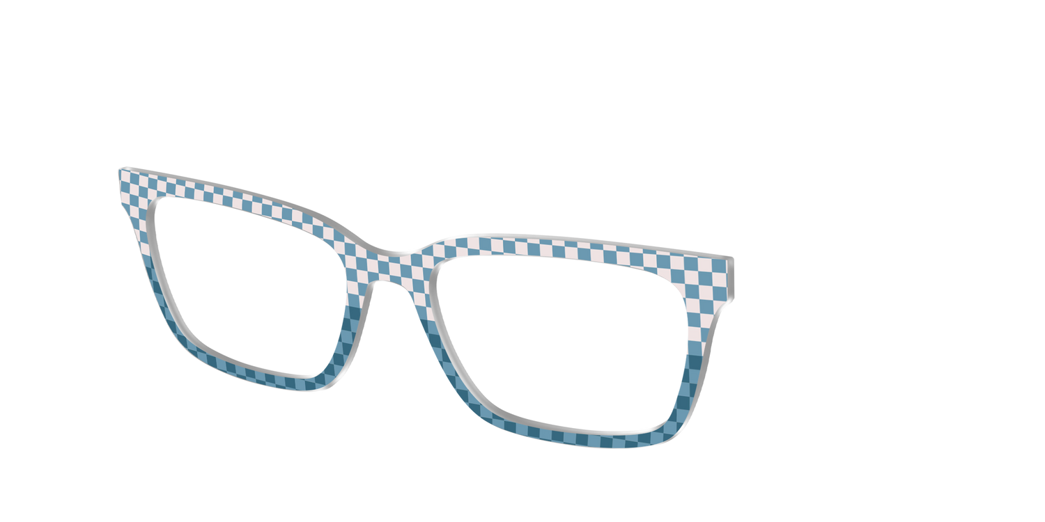 The Cerulean Check Split - Angle Top Image - Pair Eyewear