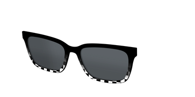 The Polarized Checkerboard Fade Sun Top - Angle Top Thumbnail - Pair Eyewear