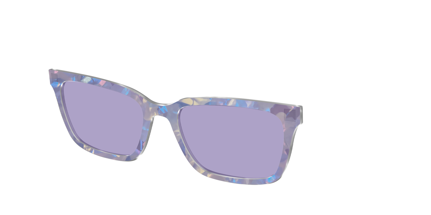 The Lavender Pearl Tort With Celestial Purple Lens - Angle Top Image - Pair Eyewear