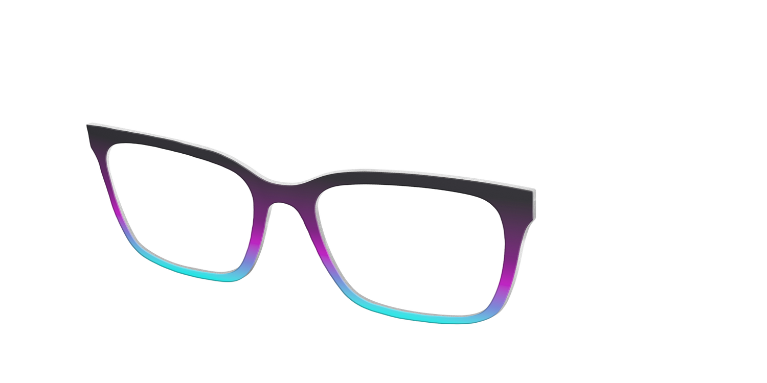 The Licorice to Seafoam Gradient - Angle Top Image - Pair Eyewear