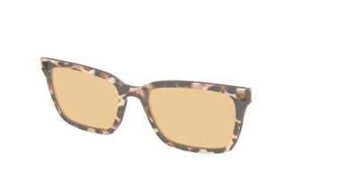 The Neutral Tort Crystal With Umber Brown Lens - Angle Top Thumbnail - Pair Eyewear