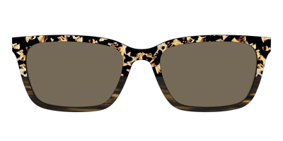 The Polarized Caramel Tortoise Horn Split Sun Top - Front Top Thumbnail - Pair Eyewear