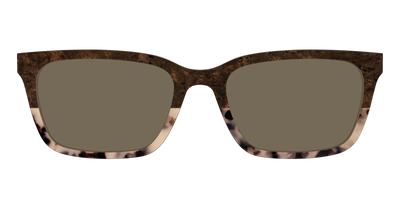 The Polarized Dark Oak Tortoise Split Sun Top - Front Top Thumbnail - Pair Eyewear