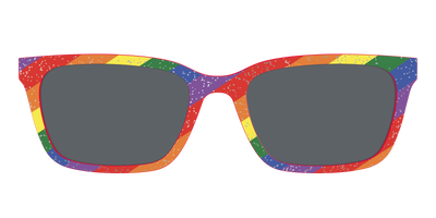 The Polarized Traditional Pride Flag Glitter Sun Top - Front Top Thumbnail - Pair Eyewear