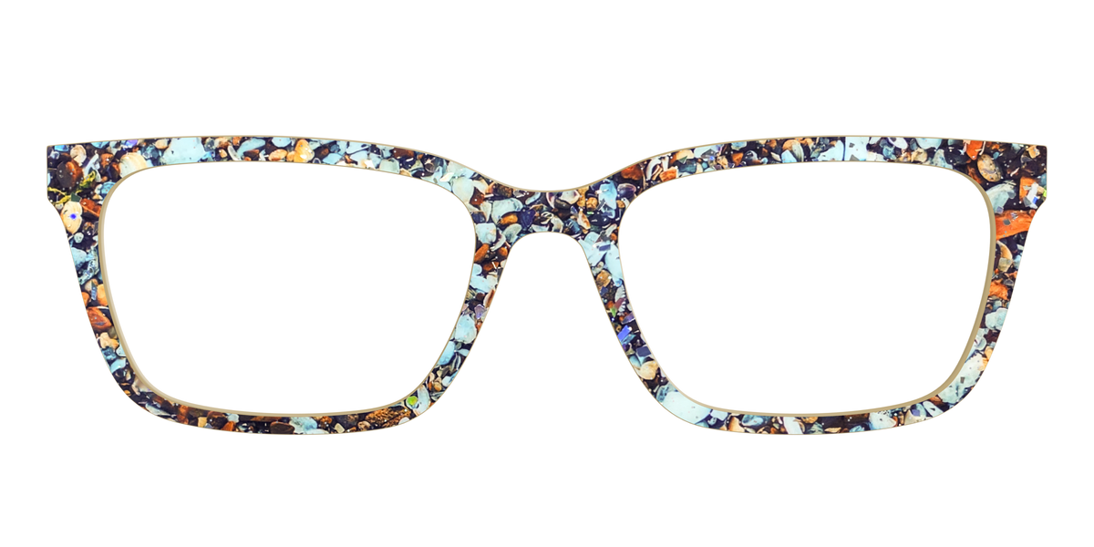 The Seashell Tortoise with Holographic Glitter - Front Top Image - Pair Eyewear