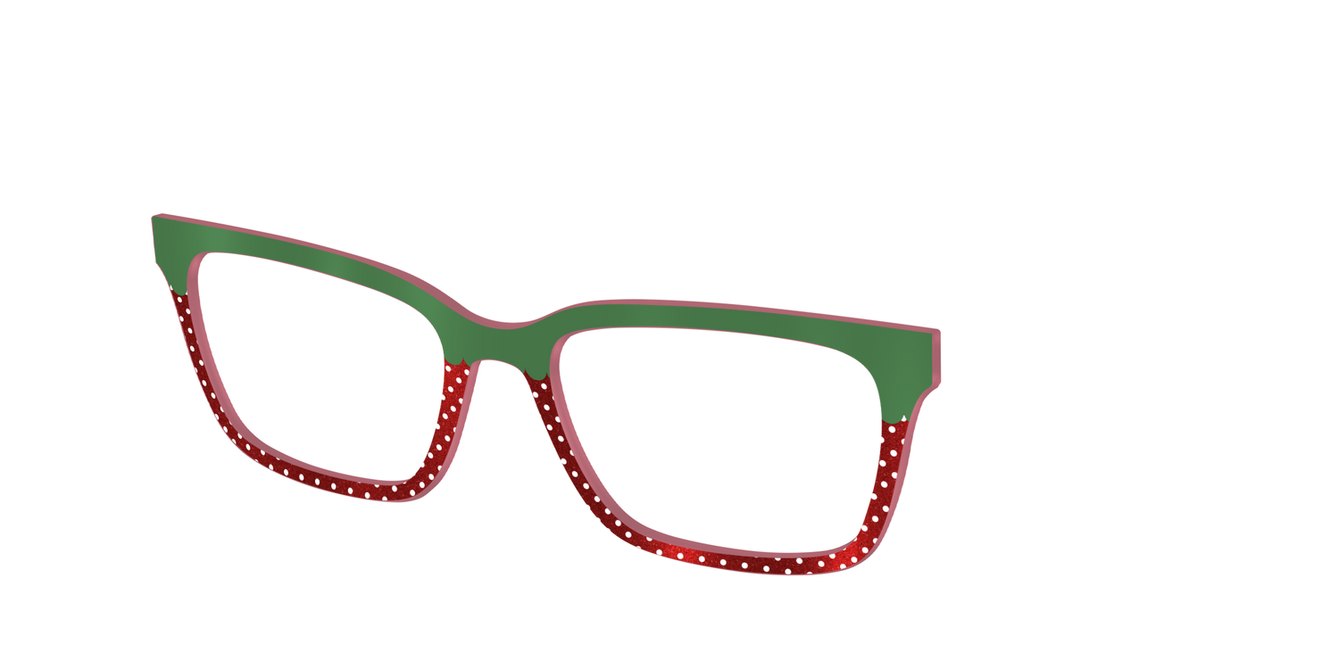 The Shimmer Strawberry - Angle Top Image - Pair Eyewear
