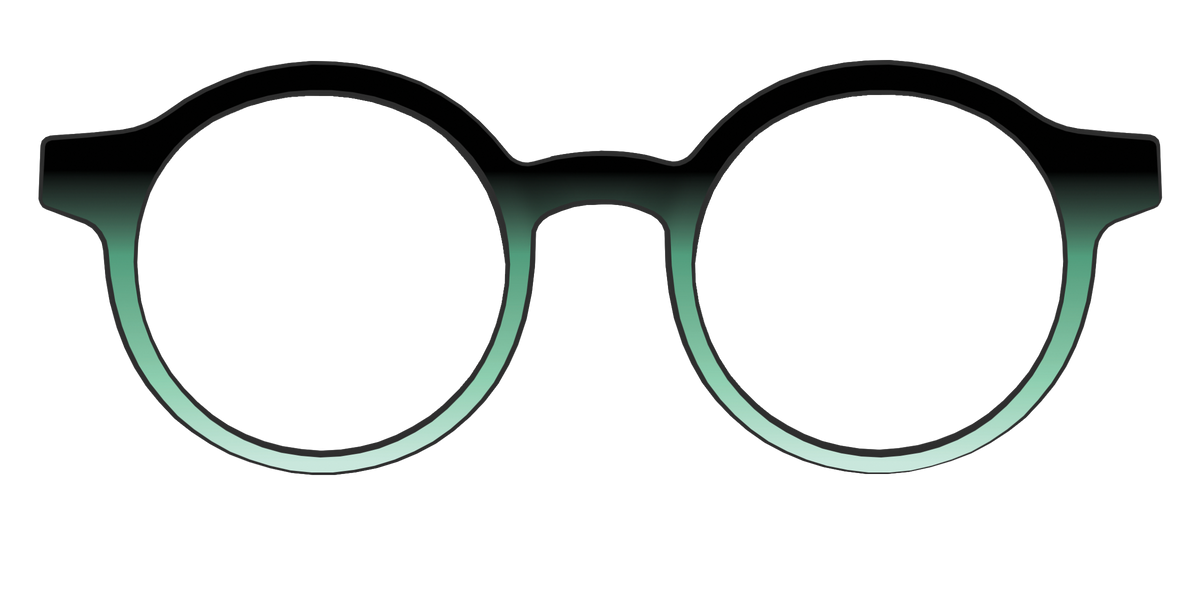 The Black to Spearmint Gradient - Front Top Image - Pair Eyewear
