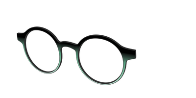 The Black to Spearmint Gradient - Angle Top Thumbnail - Pair Eyewear