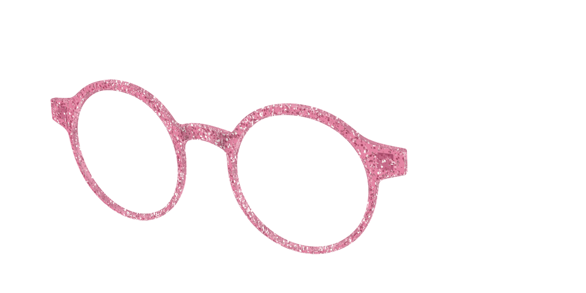 The Hot Pink Sparkle - Angle Top Image - Pair Eyewear