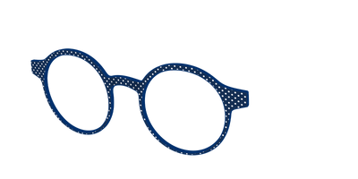 The Navy Pin Dot - Angle Top Thumbnail - Pair Eyewear