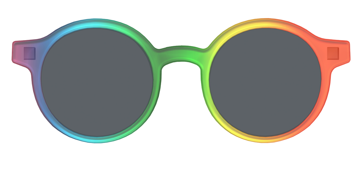 The Polarized Rainbow Gradient Sun Top - Front Top Image - Pair Eyewear