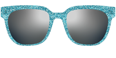 The Polarized Aquamarine Sparkle Sun Top - Front Top Thumbnail - Pair Eyewear