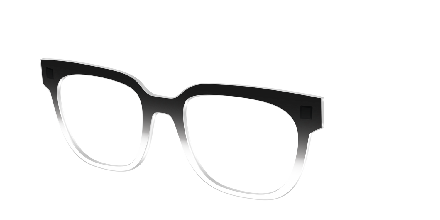 The Black Gradient Crystal - Angle Top Image - Pair Eyewear
