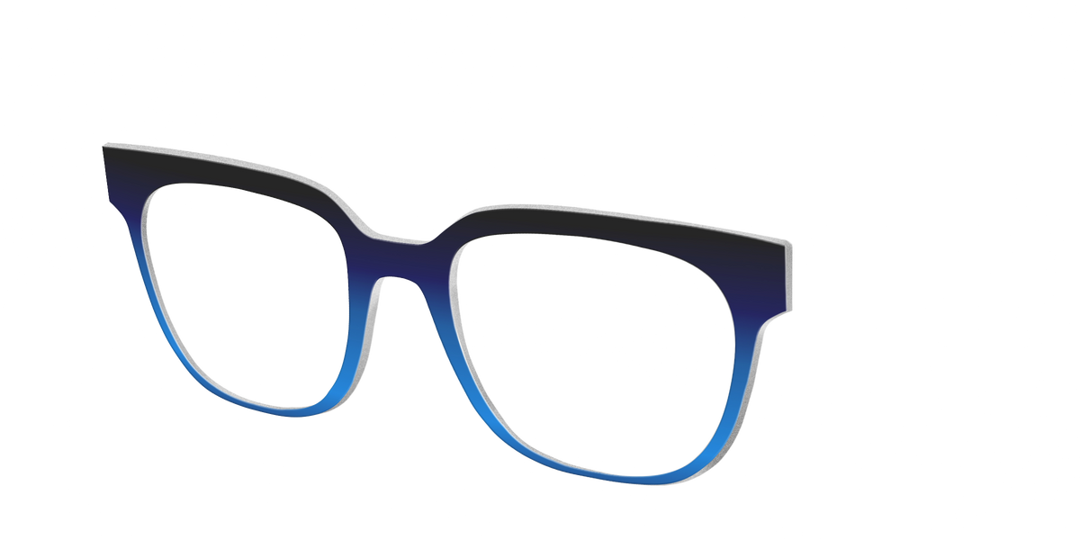The Black to Blueberry Gradient - Angle Top Image - Pair Eyewear