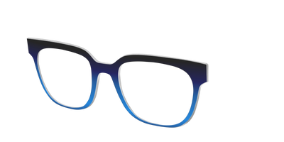 The Black to Blueberry Gradient - Angle Top Thumbnail - Pair Eyewear