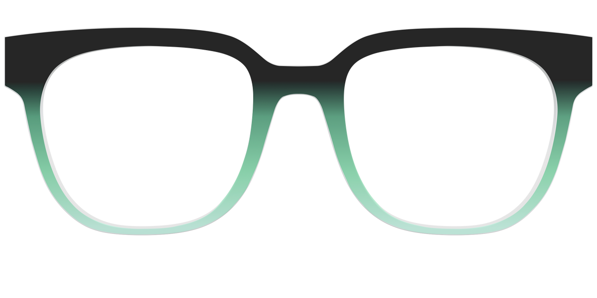 The Black to Spearmint Gradient - Front Top Image - Pair Eyewear