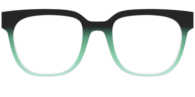 The Black to Spearmint Gradient - Front Top Thumbnail - Pair Eyewear