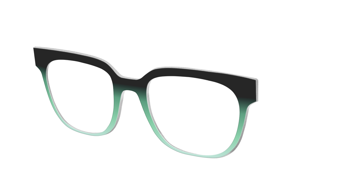 The Black to Spearmint Gradient - Angle Top Image - Pair Eyewear