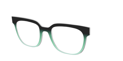 The Black to Spearmint Gradient - Angle Top Thumbnail - Pair Eyewear