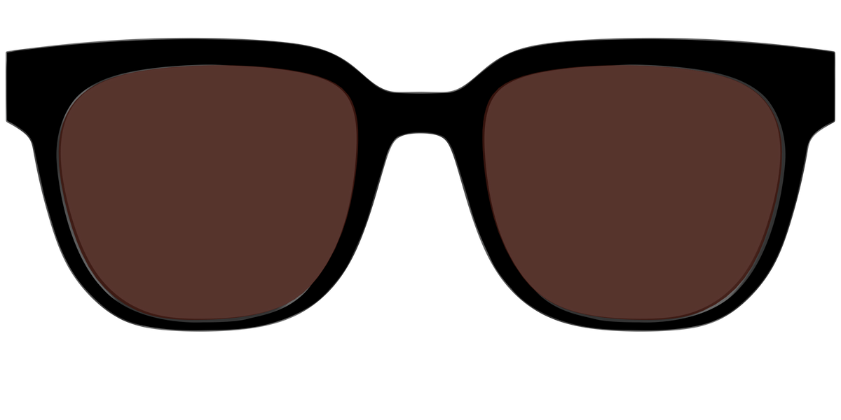 The Black with Brown Golf lens - Front Top Image - Pair Eyewear