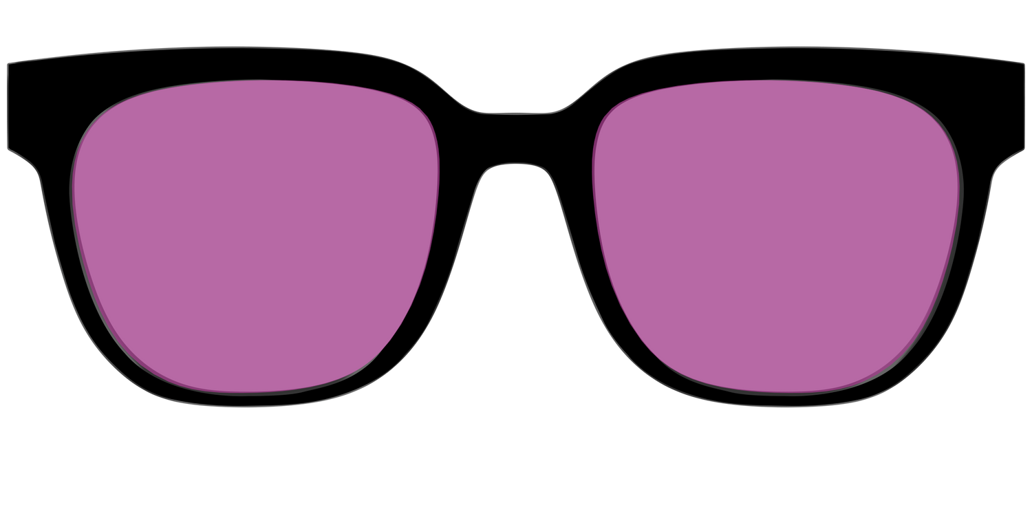 The Black with Violet Golf Lens - Front Top Image - Pair Eyewear
