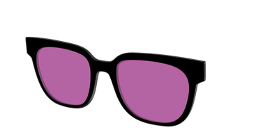 The Black with Violet Golf Lens - Angle Top Thumbnail - Pair Eyewear