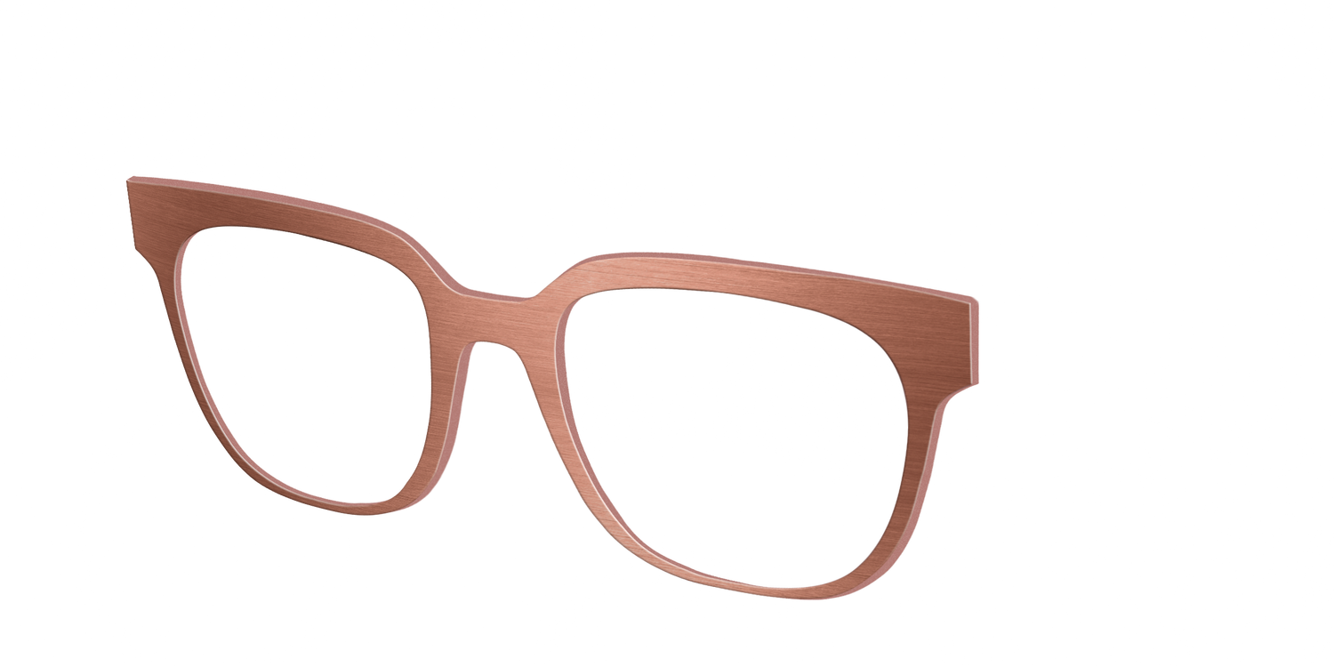 The Brushed Champagne - Angle Top Image - Pair Eyewear