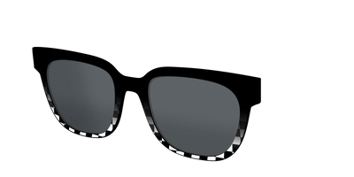 The Polarized Checkerboard Fade Sun Top - Angle Top Thumbnail - Pair Eyewear