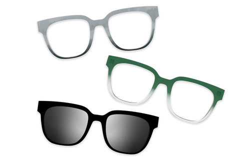 Crystal Clear Silver Metal - Set - Pair Eyewear
