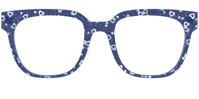 The Denim Heart Glitter Crystal - Front Top Thumbnail - Pair Eyewear