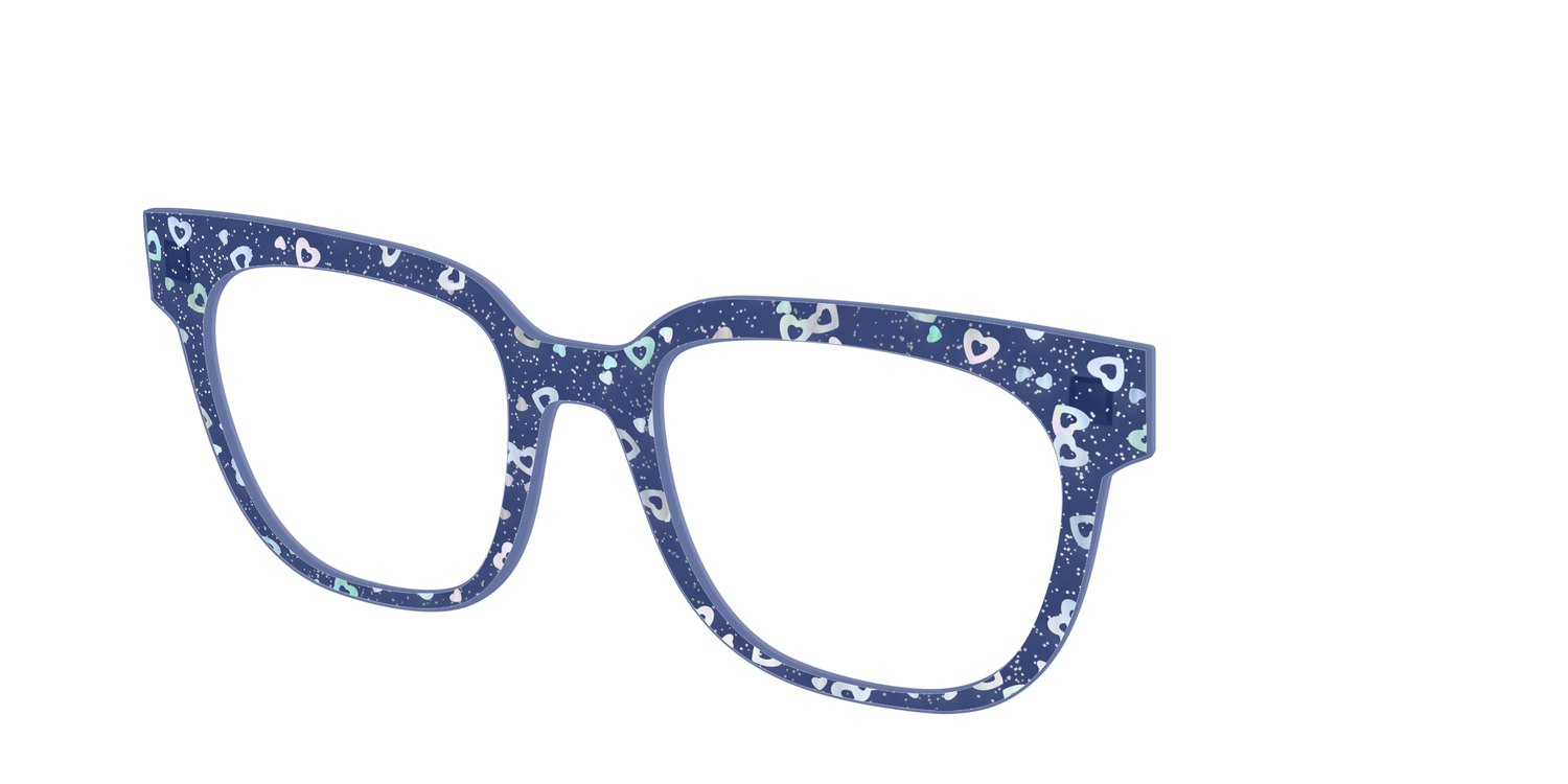 The Denim Heart Glitter Crystal - Angle Top Image - Pair Eyewear