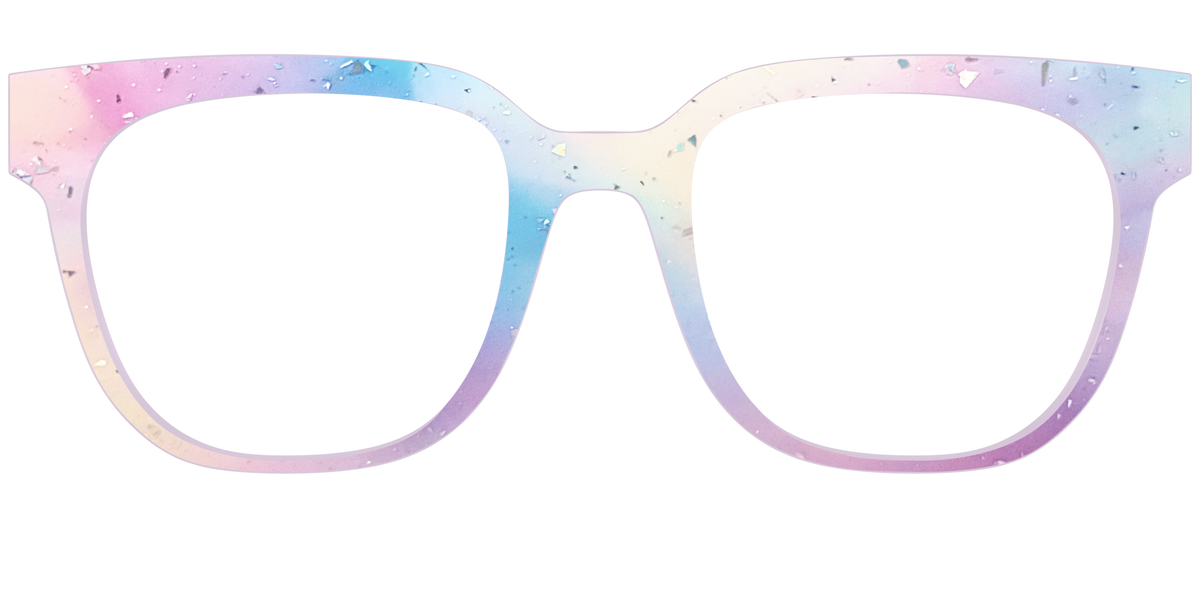 The Dreamy Pastel with Holographic Glitter - Front Top Image - Pair Eyewear