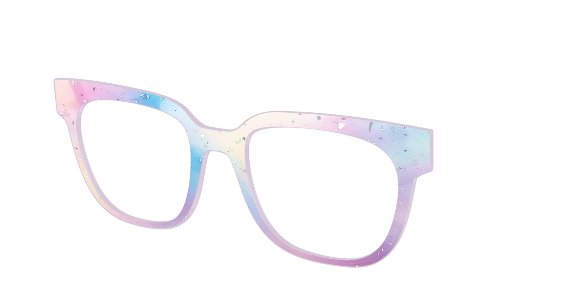 The Dreamy Pastel with Holographic Glitter - Angle Top Image - Pair Eyewear