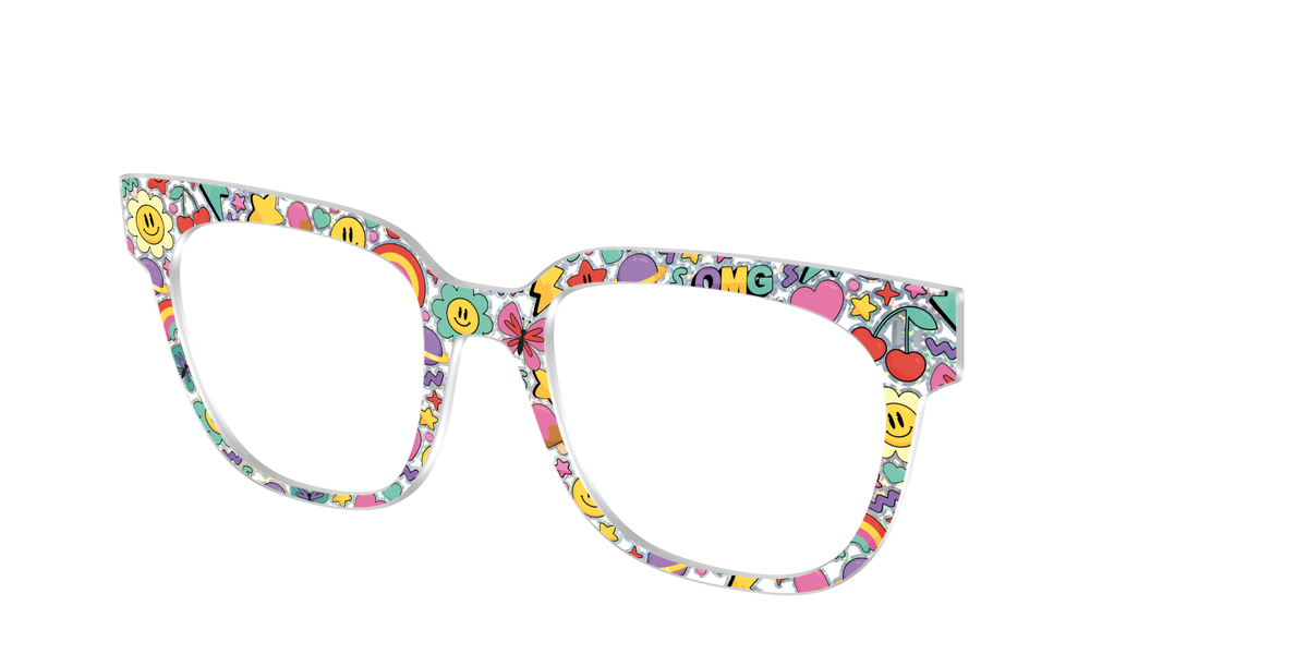 The Funky Foil Stickers - Angle Top Image - Pair Eyewear