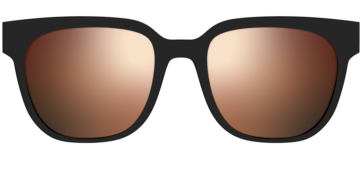 The Polarized Gold Reflective Sun Top - Front Top Image - Pair Eyewear