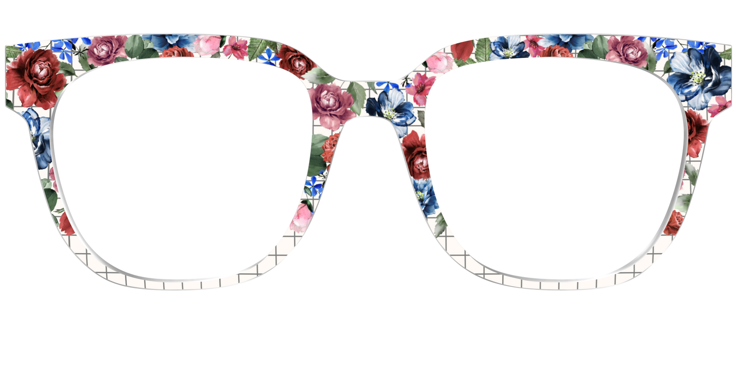 The Graph Paper Floral - Front Top Image - Pair Eyewear