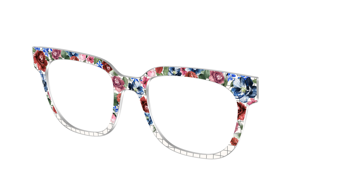 The Graph Paper Floral - Angle Top Image - Pair Eyewear