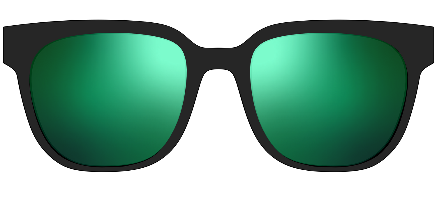 The Polarized Green Reflective Sun Top - Front Top Image - Pair Eyewear