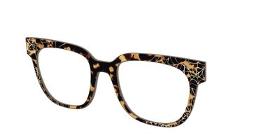 The Haunted Tortoise with Gold Foil Webs - Angle Top Thumbnail - Pair Eyewear