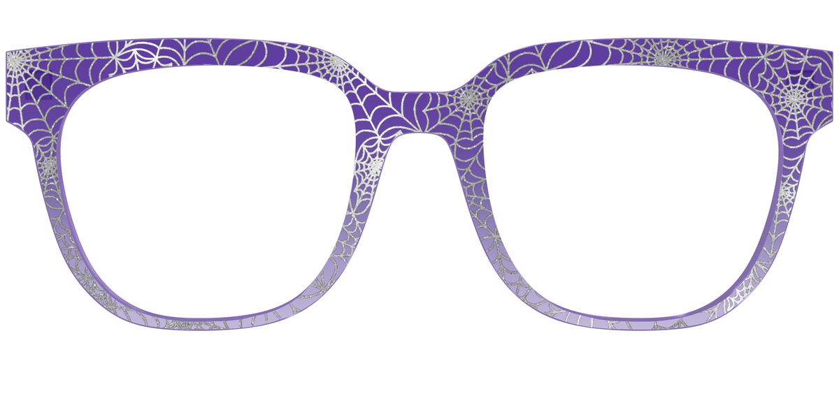 The Holographic Purple Webbed Crystal - Front Top Image - Pair Eyewear