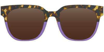 The Polarized Lavender Tortoise Split Sun Top - Front Top Thumbnail - Pair Eyewear