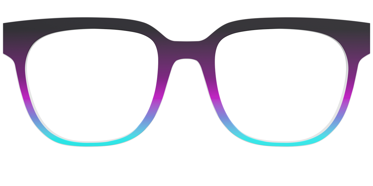 The Licorice to Seafoam Gradient - Front Top Image - Pair Eyewear