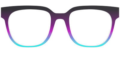 The Licorice to Seafoam Gradient - Front Top Thumbnail - Pair Eyewear