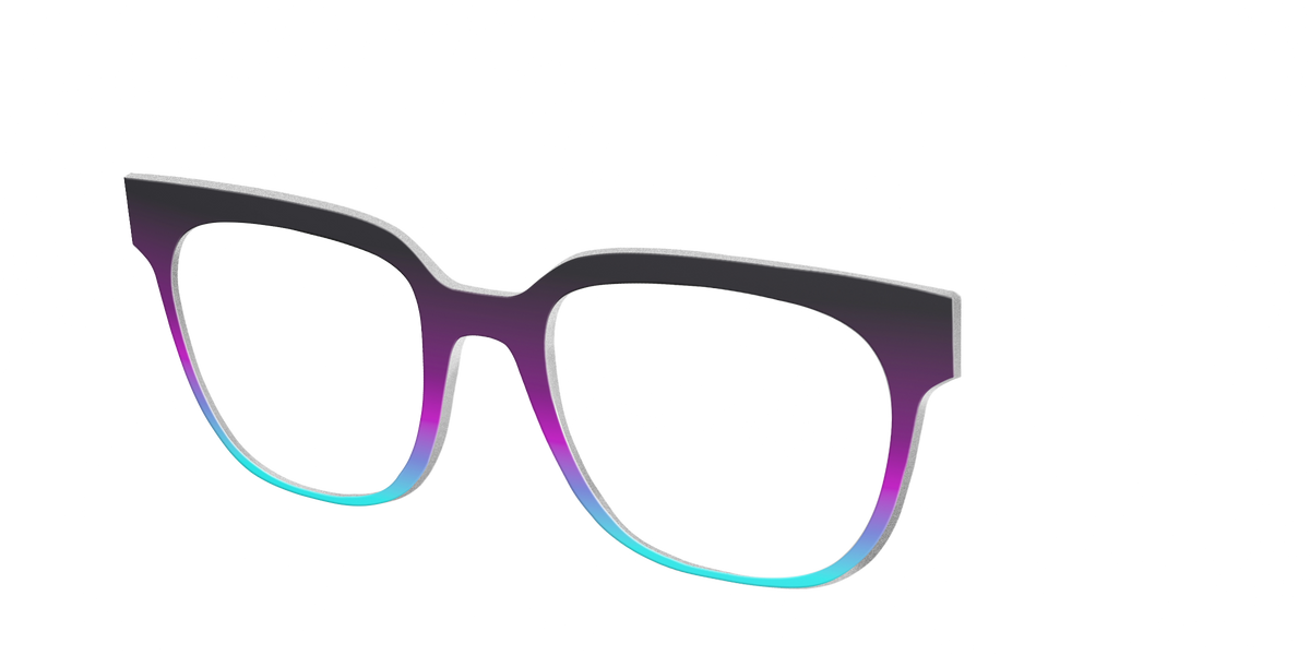 The Licorice to Seafoam Gradient - Angle Top Image - Pair Eyewear